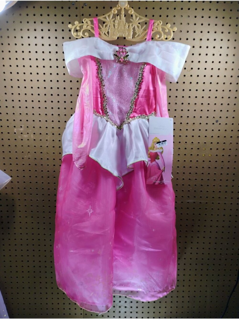 Disney Princess Aurora Signature Dress Size 7-8 Pink & White Design